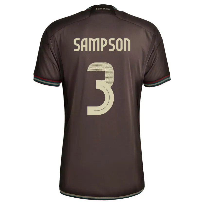 Danxen Donna Maglia Giamaica Vyan Sampson #3 Marrone Notte Kit Gara Away 24-26 Maglietta