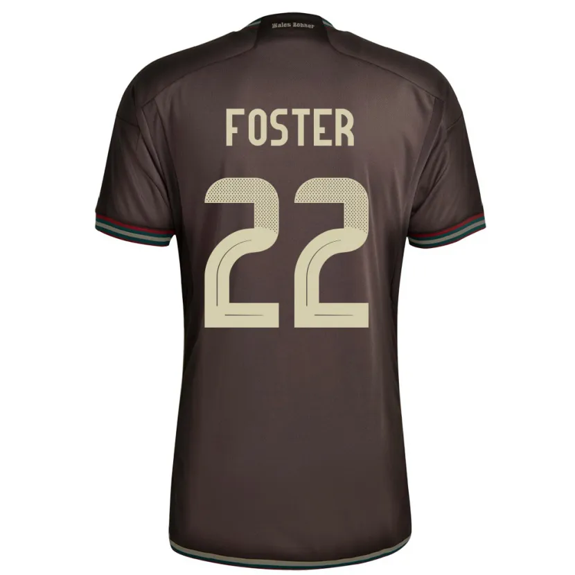 Danxen Donna Maglia Giamaica Shanise Foster #22 Marrone Notte Kit Gara Away 24-26 Maglietta