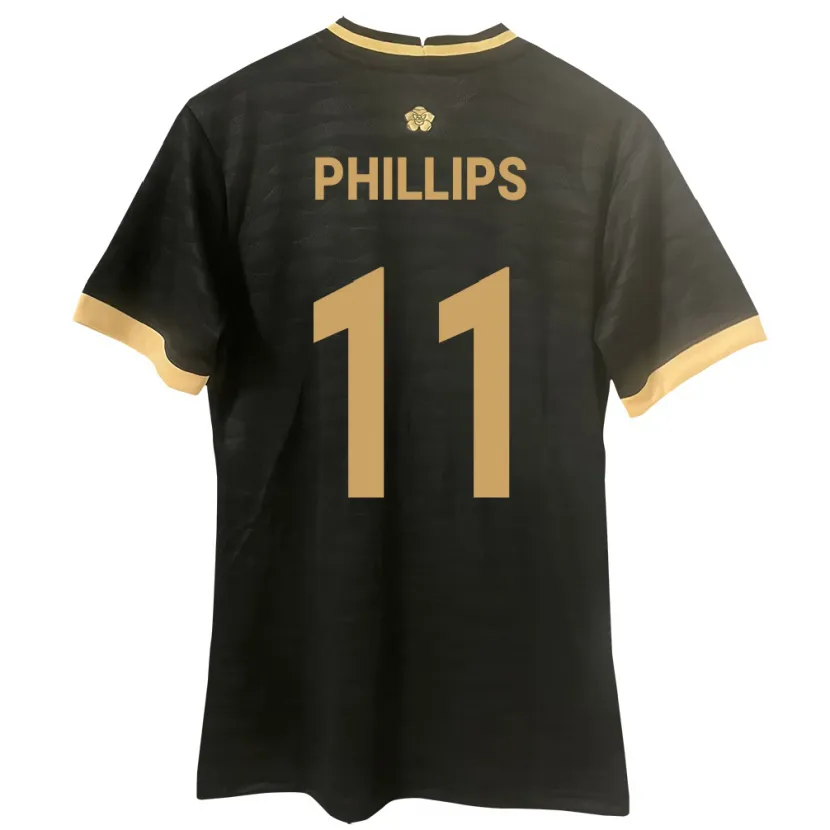 Danxen Donna Maglia Panamá Ricardo Phillips #11 Nero Kit Gara Away 24-26 Maglietta
