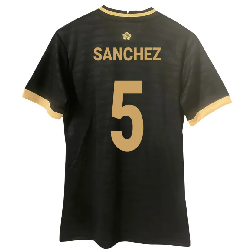 Danxen Donna Maglia Panamá Leydis Sánchez #5 Nero Kit Gara Away 24-26 Maglietta