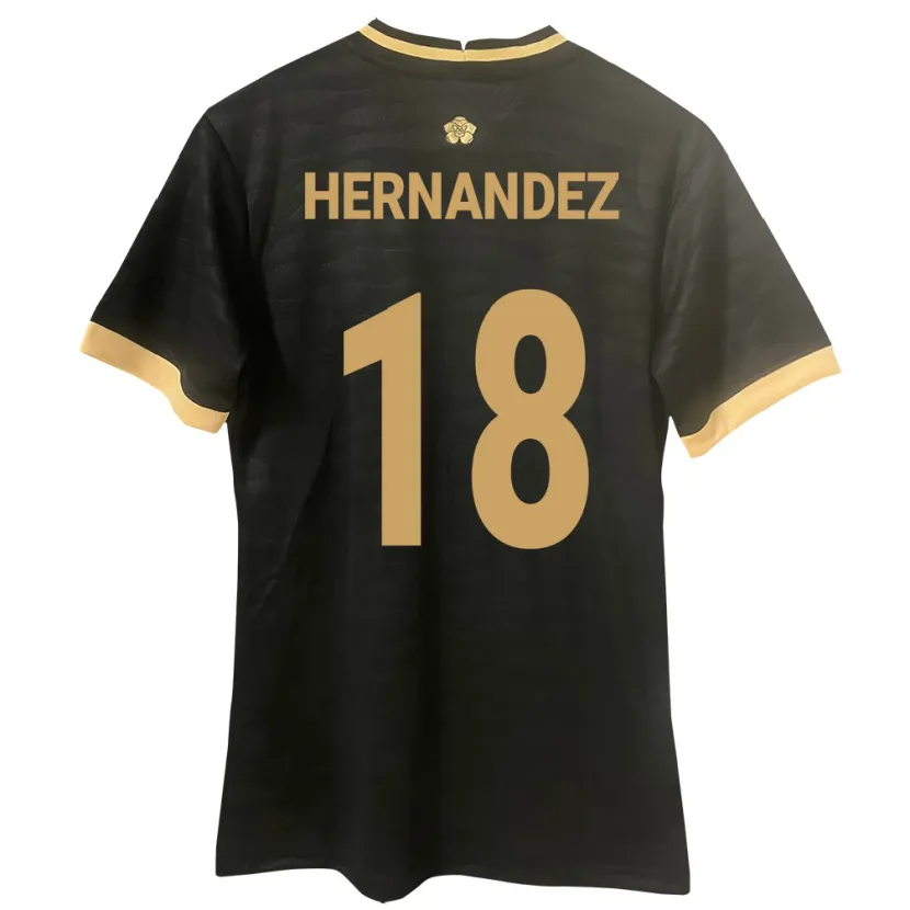 Danxen Donna Maglia Panamá Erika Hernández #18 Nero Kit Gara Away 24-26 Maglietta