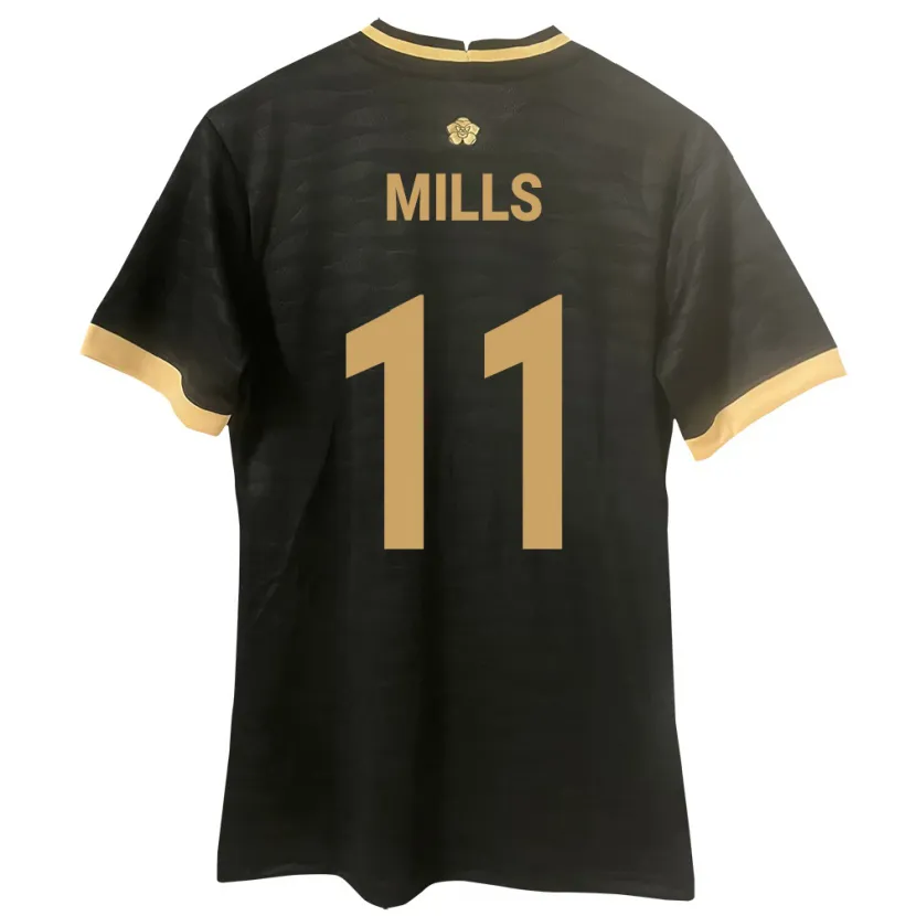 Danxen Donna Maglia Panamá Natalia Mills #11 Nero Kit Gara Away 24-26 Maglietta