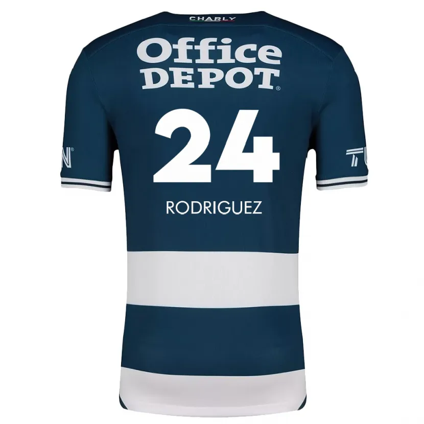 Danxen Bambino Maglia Luis Rodríguez #24 Blu Bianco Kit Gara Home 2024/25 Maglietta