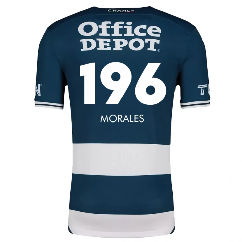 Danxen Bambino Maglia Erik Morales #196 Blu Bianco Kit Gara Home 2024/25 Maglietta