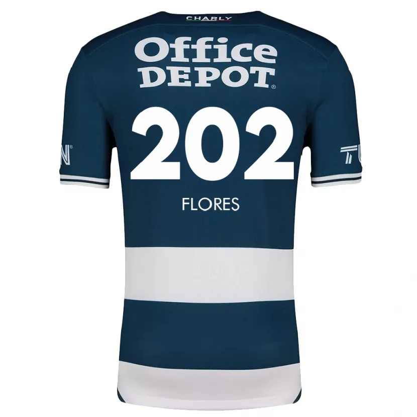 Danxen Bambino Maglia Luis Flores #202 Blu Bianco Kit Gara Home 2024/25 Maglietta