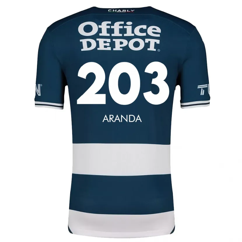 Danxen Bambino Maglia Juan Aranda #203 Blu Bianco Kit Gara Home 2024/25 Maglietta