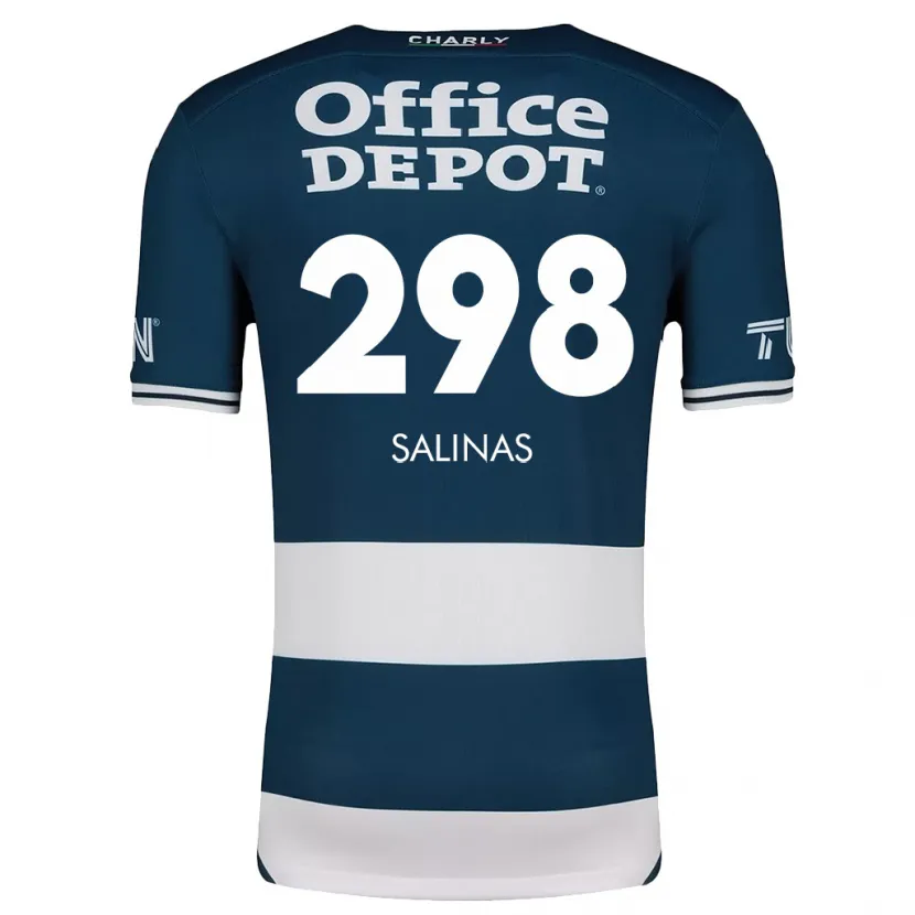Danxen Bambino Maglia Jesús Salinas #298 Blu Bianco Kit Gara Home 2024/25 Maglietta