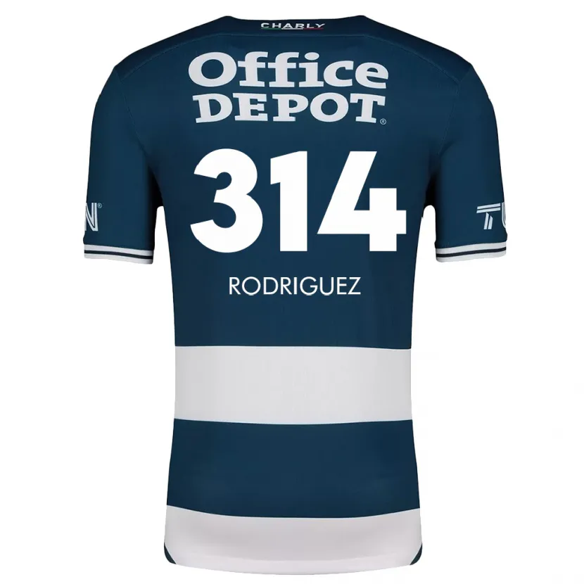 Danxen Bambino Maglia Alan Rodríguez #314 Blu Bianco Kit Gara Home 2024/25 Maglietta