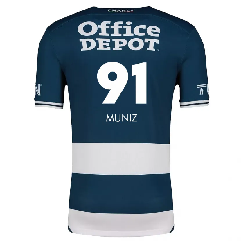 Danxen Bambino Maglia Brandon Muñiz #91 Blu Bianco Kit Gara Home 2024/25 Maglietta