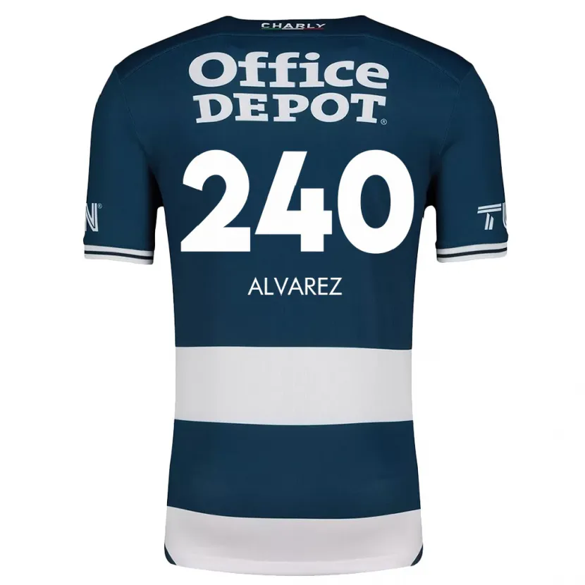 Danxen Bambino Maglia Gael Álvarez #240 Blu Bianco Kit Gara Home 2024/25 Maglietta
