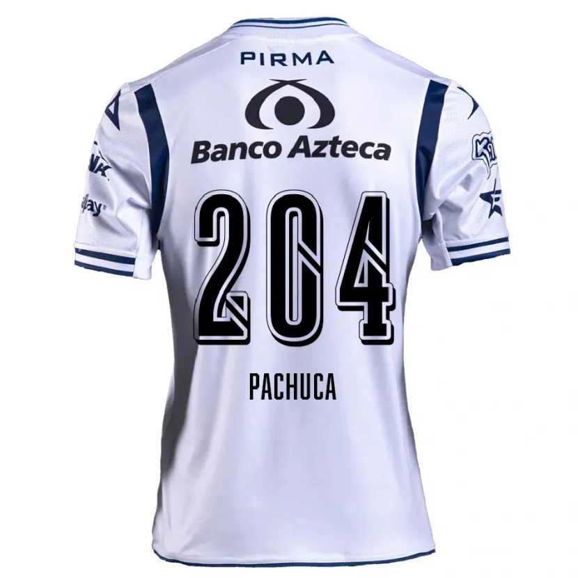 Danxen Bambino Maglia José Pachuca #204 Bianco Blu Navy Kit Gara Home 2024/25 Maglietta