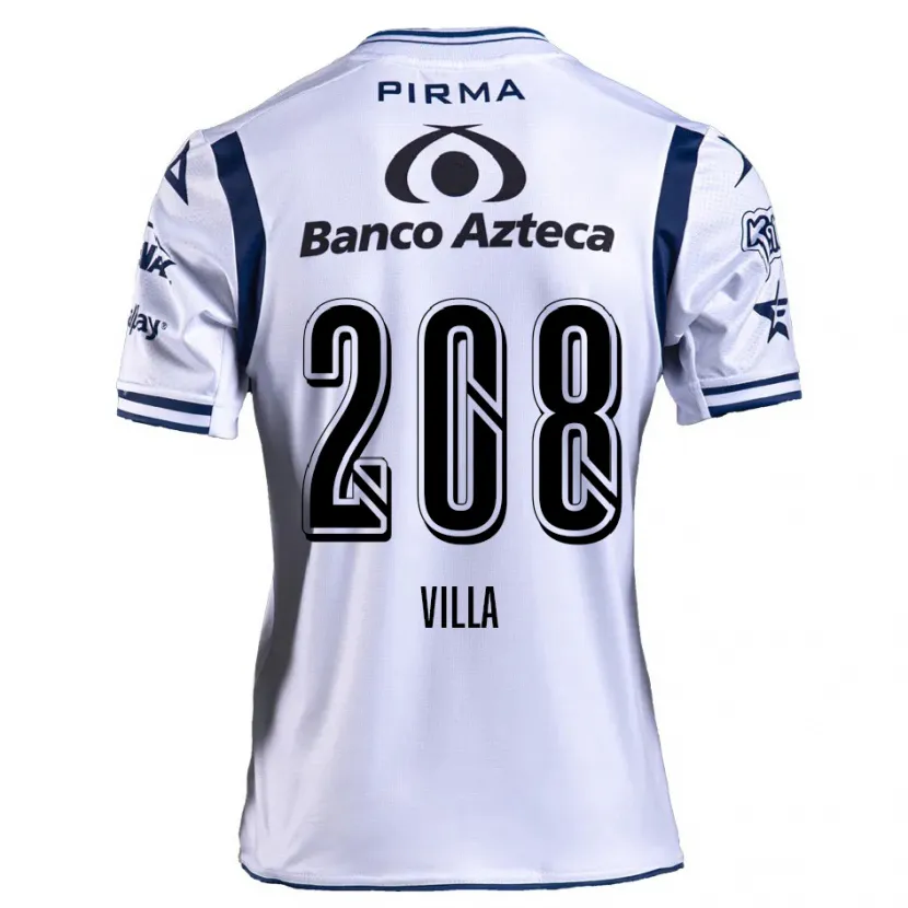 Danxen Bambino Maglia Patrick Villa #208 Bianco Blu Navy Kit Gara Home 2024/25 Maglietta