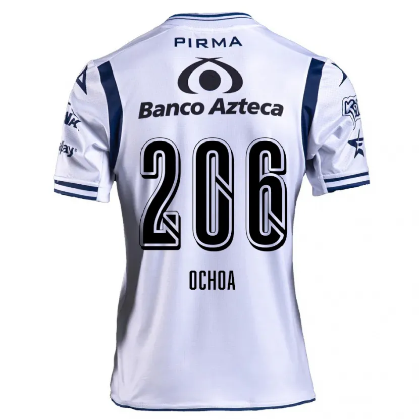 Danxen Bambino Maglia Barúc Ochoa #206 Bianco Blu Navy Kit Gara Home 2024/25 Maglietta