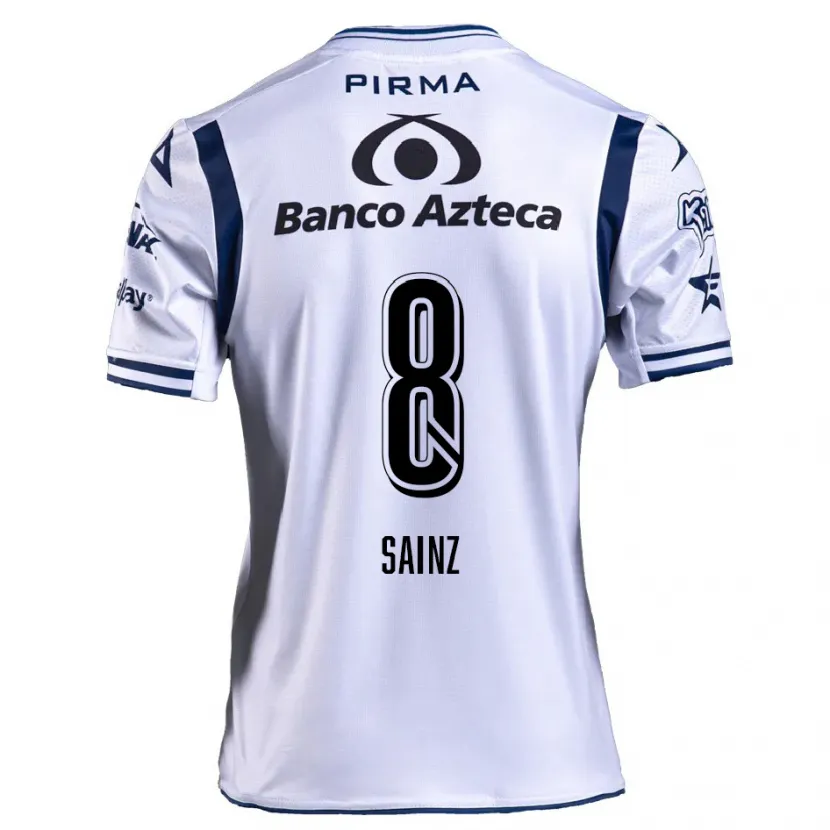 Danxen Bambino Maglia María Sainz #8 Bianco Blu Navy Kit Gara Home 2024/25 Maglietta