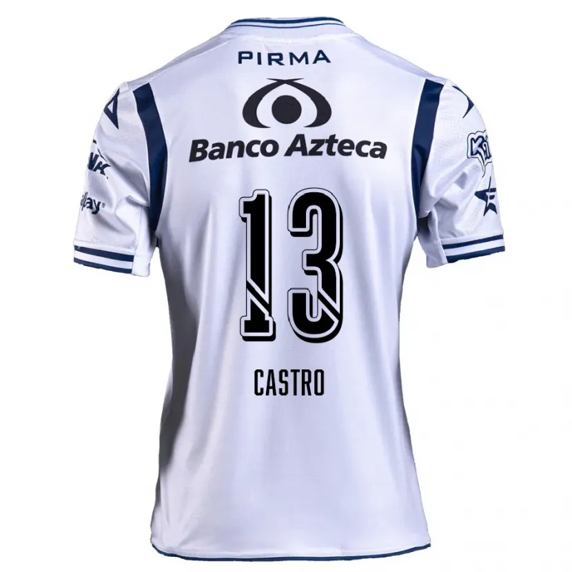Danxen Bambino Maglia Mariam Castro #13 Bianco Blu Navy Kit Gara Home 2024/25 Maglietta