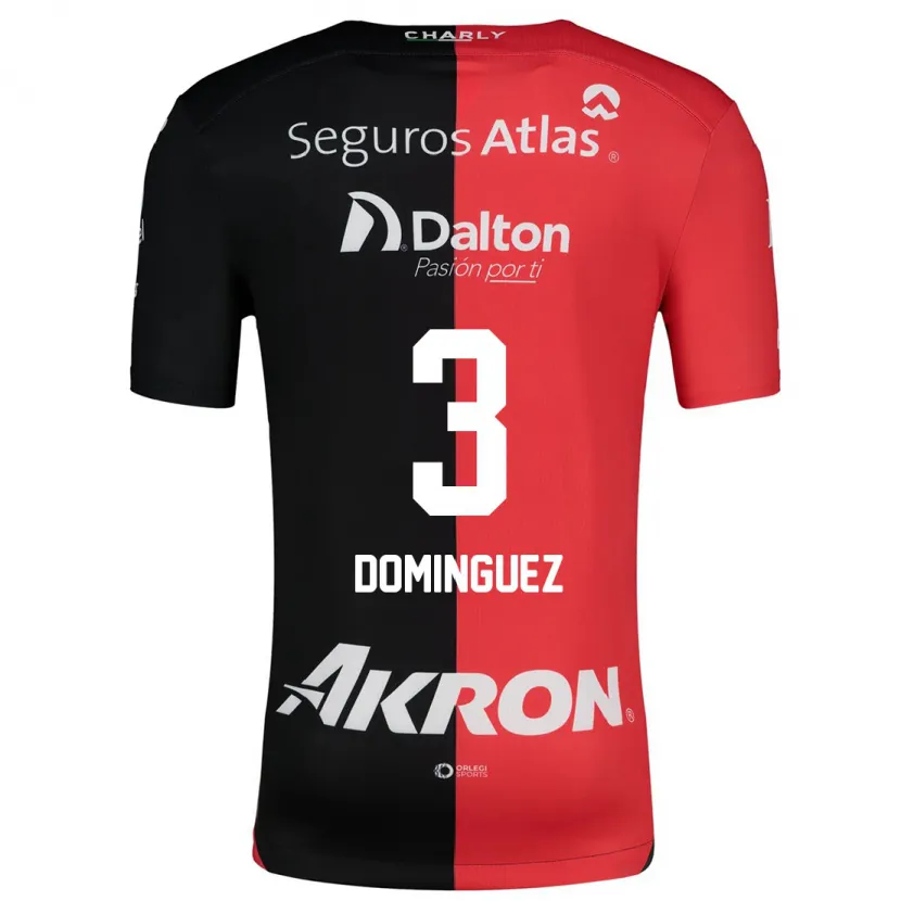 Danxen Bambino Maglia Idekel Domínguez #3 Rosso Nero Kit Gara Home 2024/25 Maglietta
