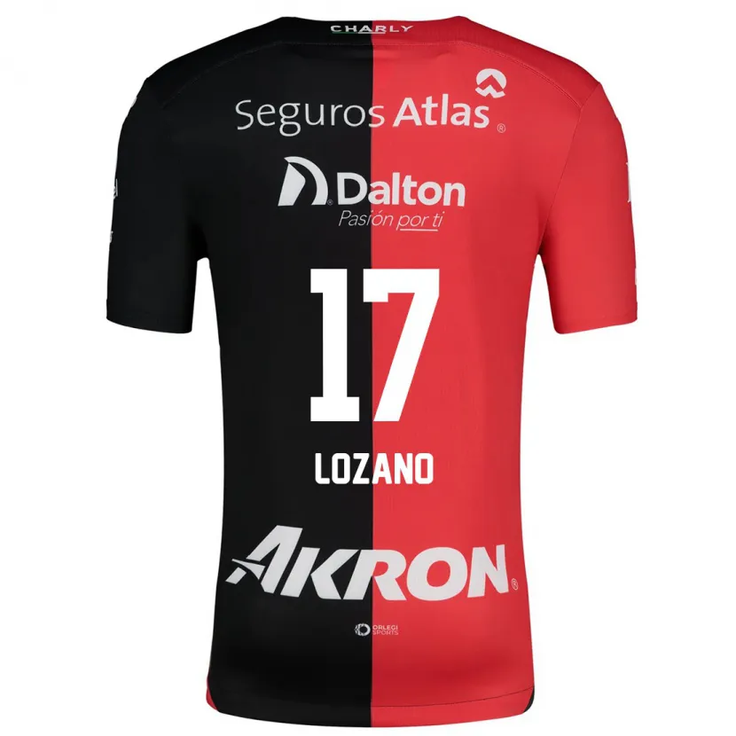 Danxen Bambino Maglia José Lozano #17 Rosso Nero Kit Gara Home 2024/25 Maglietta