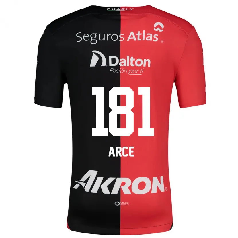 Danxen Bambino Maglia Edson Arce #181 Rosso Nero Kit Gara Home 2024/25 Maglietta