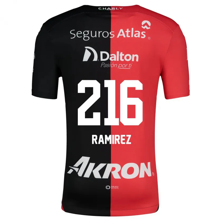 Danxen Bambino Maglia Paulo Ramírez #216 Rosso Nero Kit Gara Home 2024/25 Maglietta
