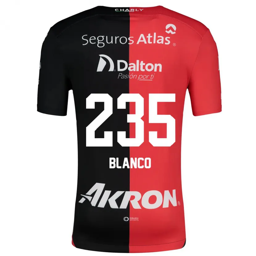 Danxen Bambino Maglia Luis Blanco #235 Rosso Nero Kit Gara Home 2024/25 Maglietta