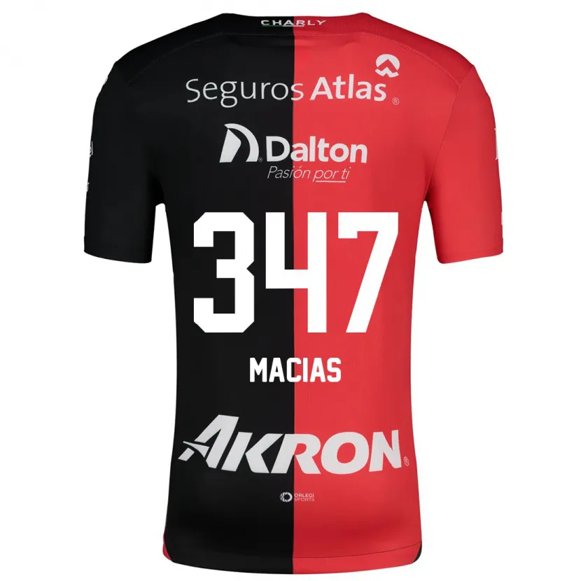 Danxen Bambino Maglia Ángel Macías #347 Rosso Nero Kit Gara Home 2024/25 Maglietta