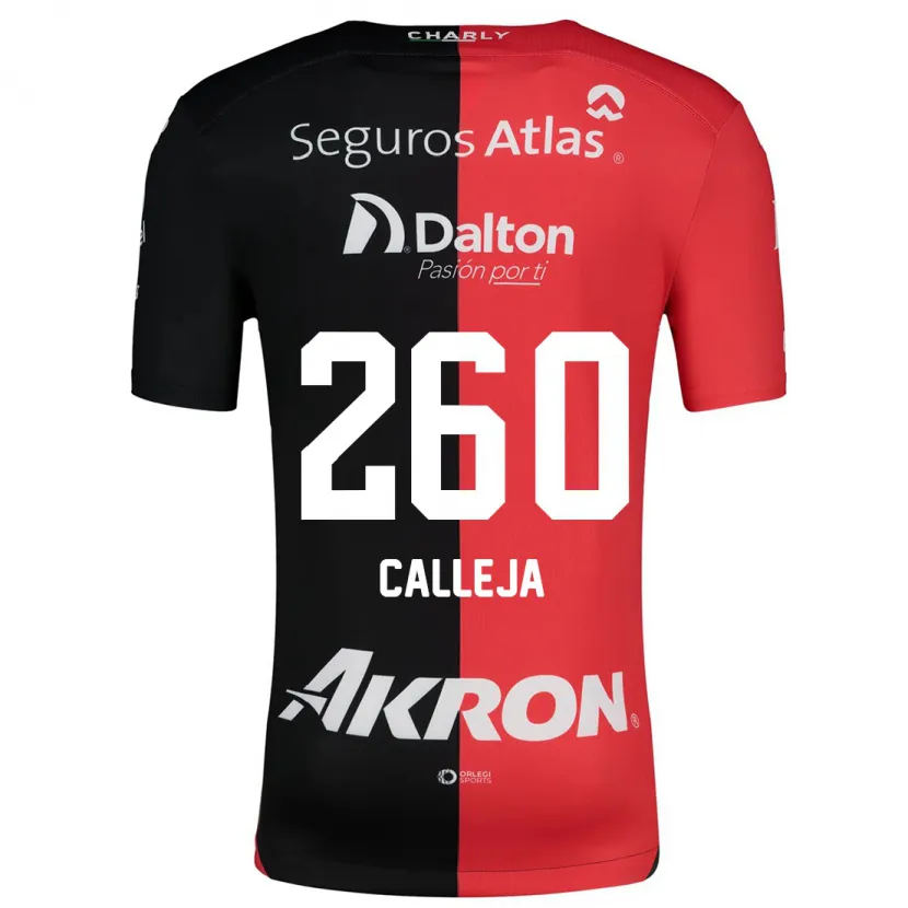Danxen Bambino Maglia Diego Calleja #260 Rosso Nero Kit Gara Home 2024/25 Maglietta
