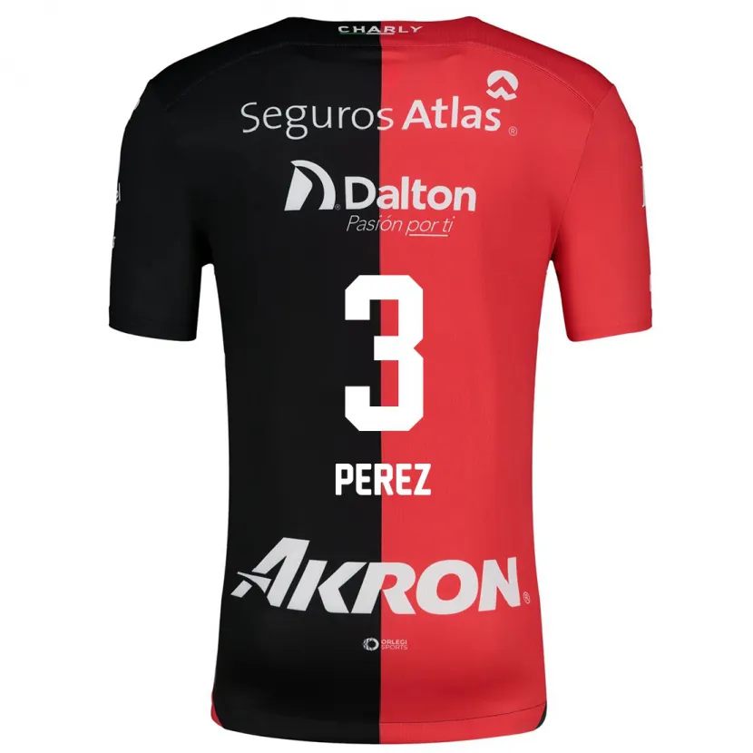 Danxen Bambino Maglia María Fernanda Pérez #3 Rosso Nero Kit Gara Home 2024/25 Maglietta