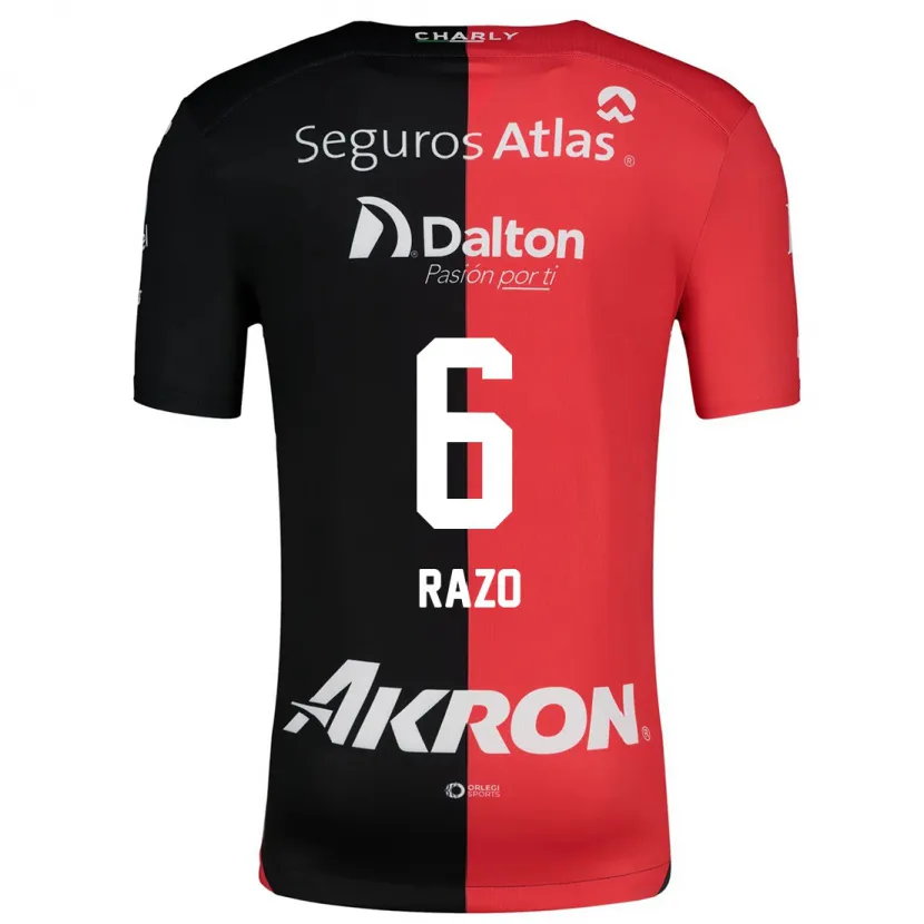 Danxen Bambino Maglia Valeria Razo #6 Rosso Nero Kit Gara Home 2024/25 Maglietta