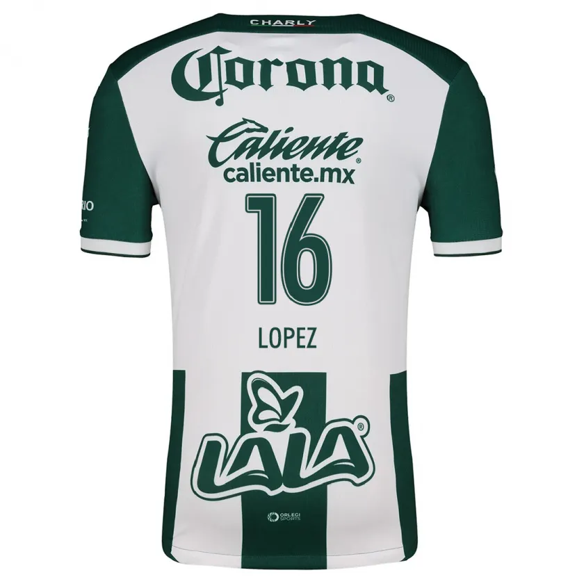 Danxen Bambino Maglia Aldo López #16 Verde Bianco Kit Gara Home 2024/25 Maglietta
