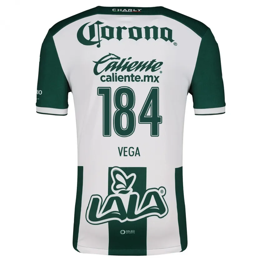 Danxen Bambino Maglia Luis Vega #184 Verde Bianco Kit Gara Home 2024/25 Maglietta