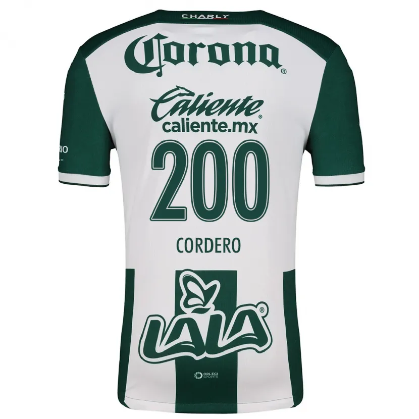 Danxen Bambino Maglia Mario Cordero #200 Verde Bianco Kit Gara Home 2024/25 Maglietta