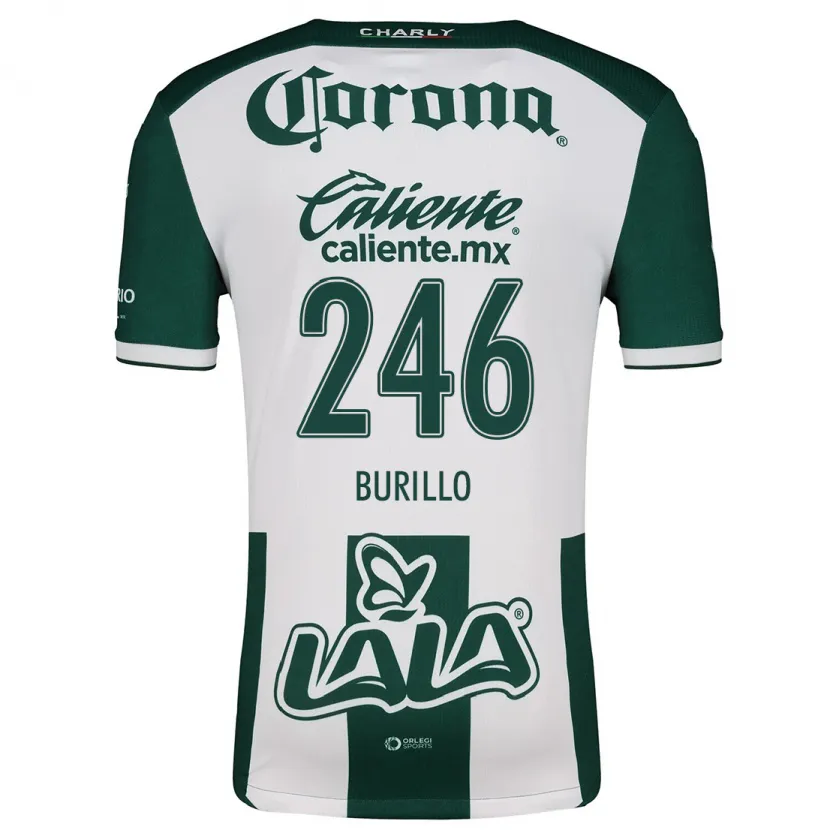 Danxen Bambino Maglia Juan Burillo #246 Verde Bianco Kit Gara Home 2024/25 Maglietta