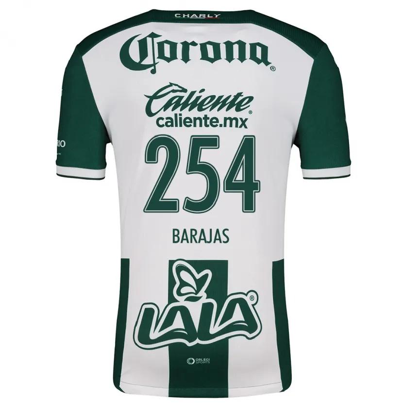 Danxen Bambino Maglia Sergio Barajas #254 Verde Bianco Kit Gara Home 2024/25 Maglietta