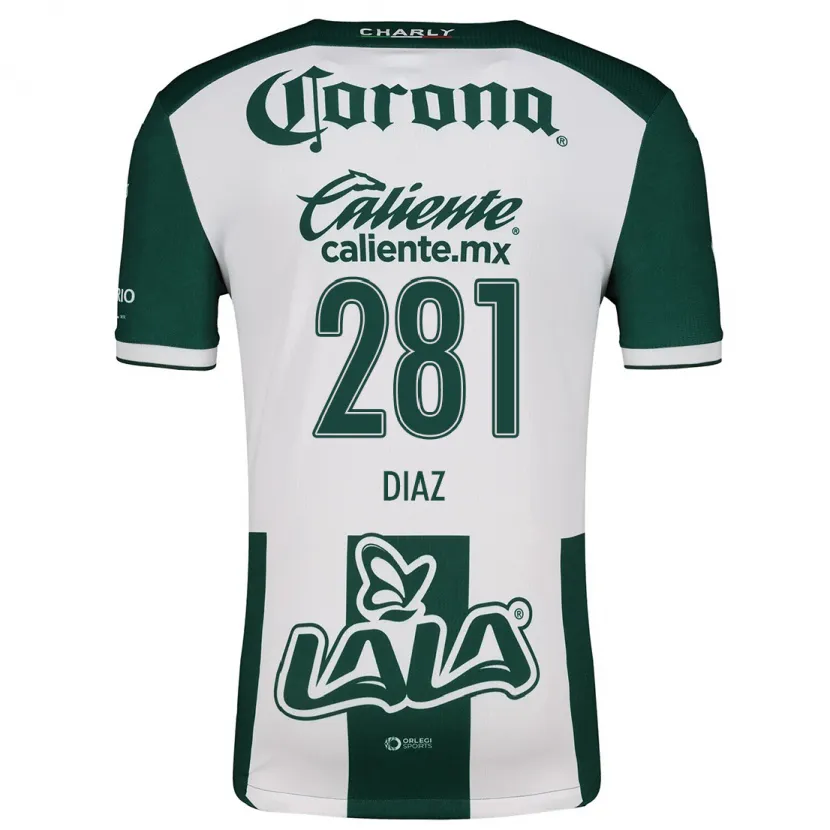 Danxen Bambino Maglia Didier Díaz #281 Verde Bianco Kit Gara Home 2024/25 Maglietta