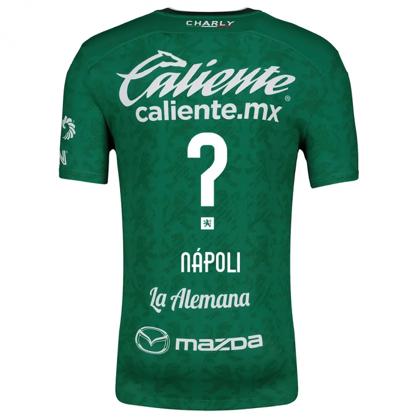 Danxen Bambino Maglia Gonzalo Nápoli #0 Verde Bianco Kit Gara Home 2024/25 Maglietta