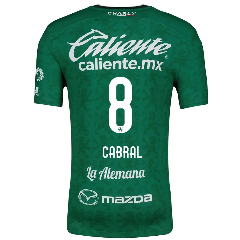 Danxen Bambino Maglia Luciano Cabral #8 Verde Bianco Kit Gara Home 2024/25 Maglietta