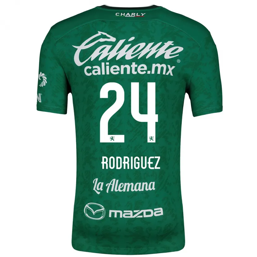 Danxen Bambino Maglia Osvaldo Rodríguez #24 Verde Bianco Kit Gara Home 2024/25 Maglietta