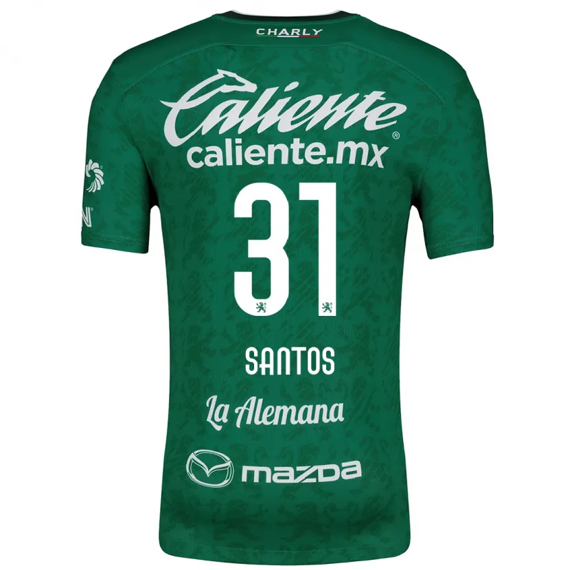 Danxen Bambino Maglia Sebastián Santos #31 Verde Bianco Kit Gara Home 2024/25 Maglietta