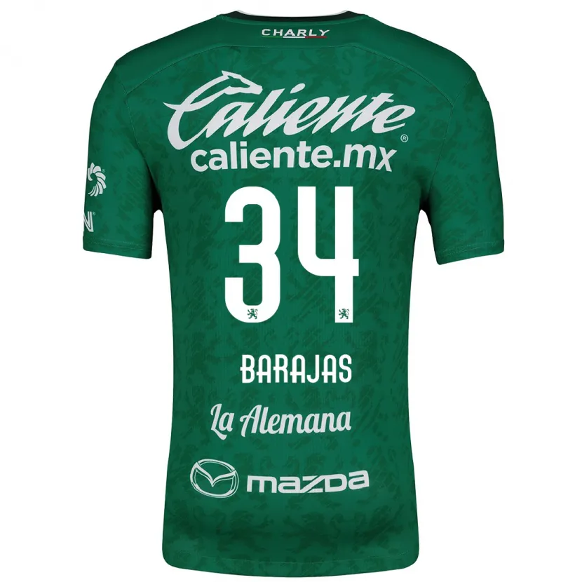 Danxen Bambino Maglia Víctor Barajas #34 Verde Bianco Kit Gara Home 2024/25 Maglietta