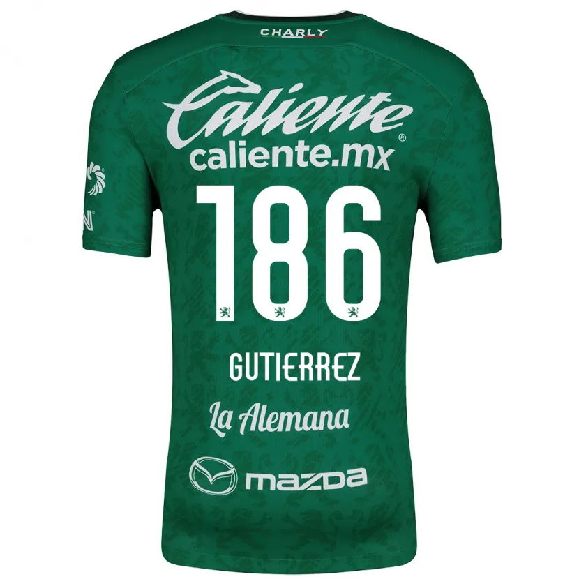 Danxen Bambino Maglia Alan Gutiérrez #186 Verde Bianco Kit Gara Home 2024/25 Maglietta