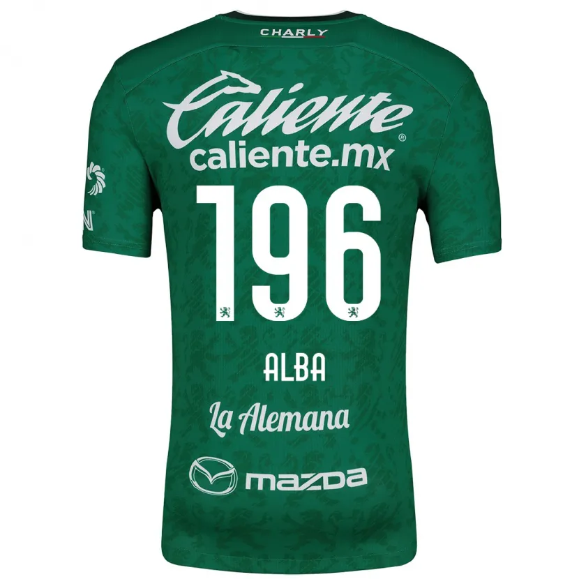 Danxen Bambino Maglia Óscar Alba #196 Verde Bianco Kit Gara Home 2024/25 Maglietta
