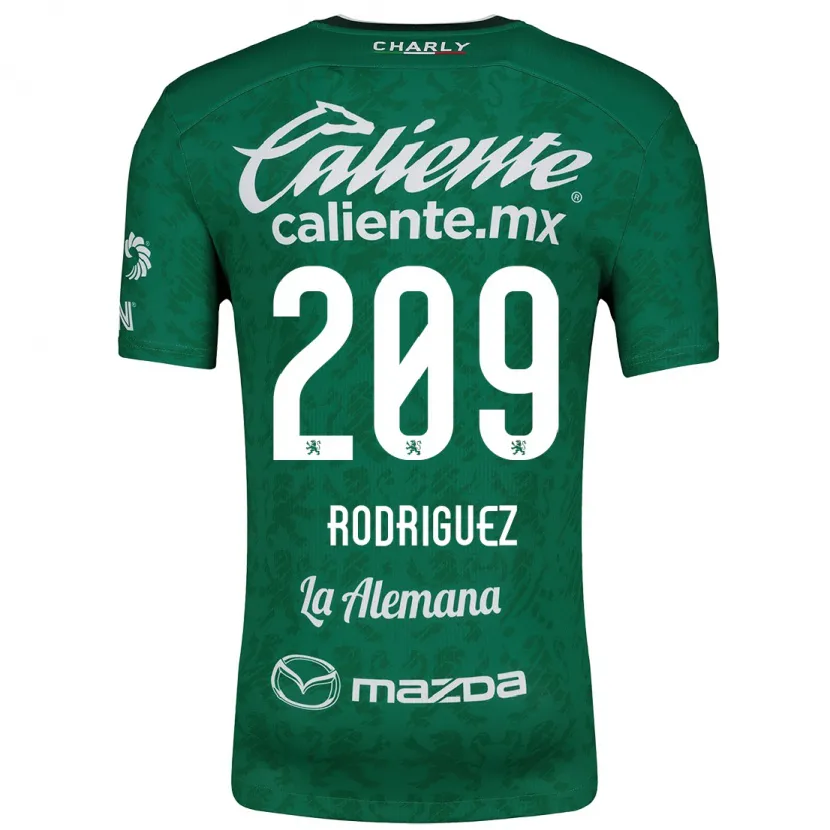 Danxen Bambino Maglia Víctor Rodríguez #209 Verde Bianco Kit Gara Home 2024/25 Maglietta