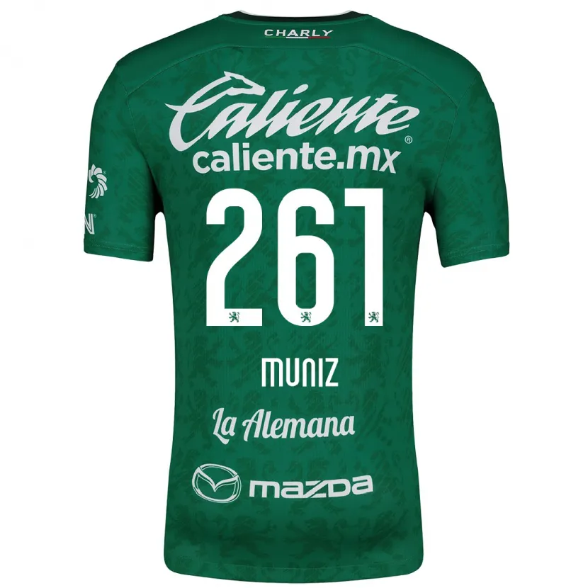Danxen Bambino Maglia César Muñiz #261 Verde Bianco Kit Gara Home 2024/25 Maglietta