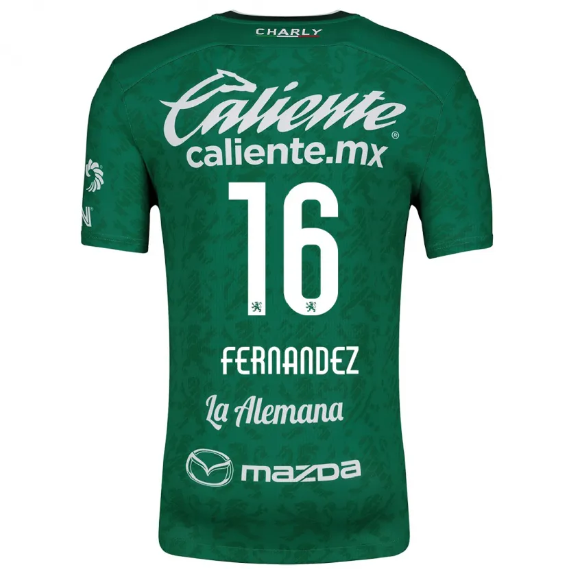 Danxen Bambino Maglia Omar Fernández #16 Verde Bianco Kit Gara Home 2024/25 Maglietta