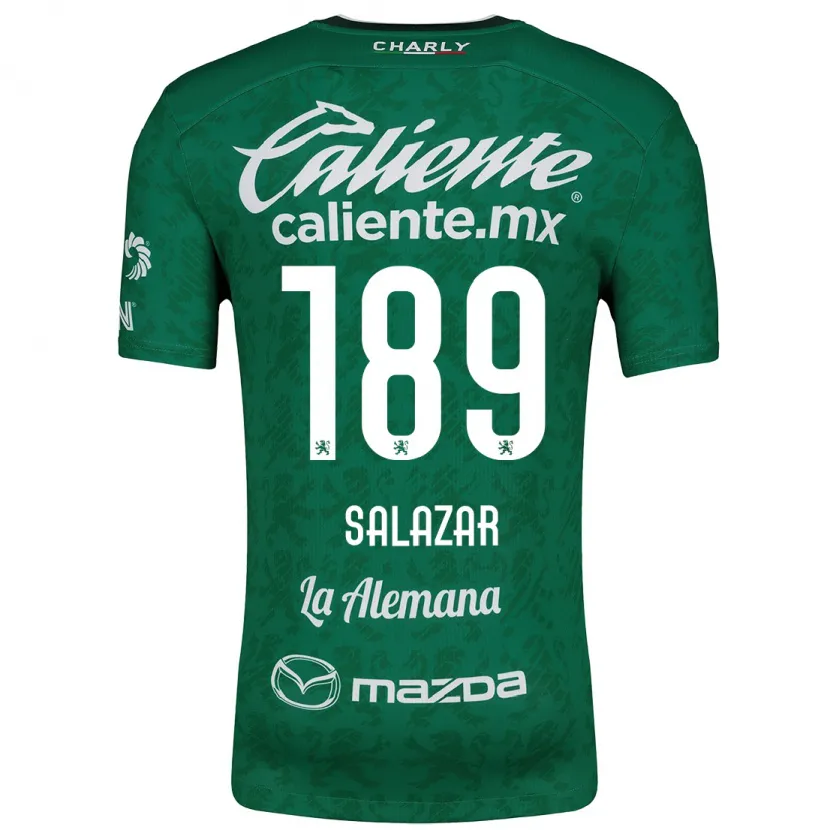Danxen Bambino Maglia José Salazar #189 Verde Bianco Kit Gara Home 2024/25 Maglietta