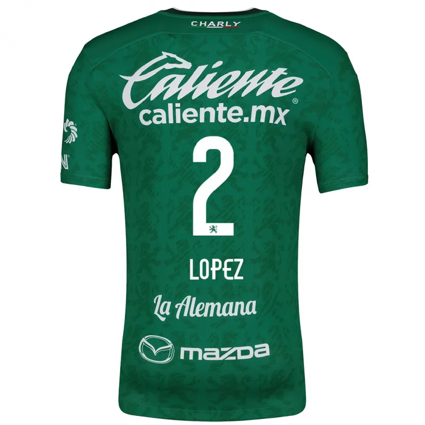 Danxen Bambino Maglia Vanessa López #2 Verde Bianco Kit Gara Home 2024/25 Maglietta