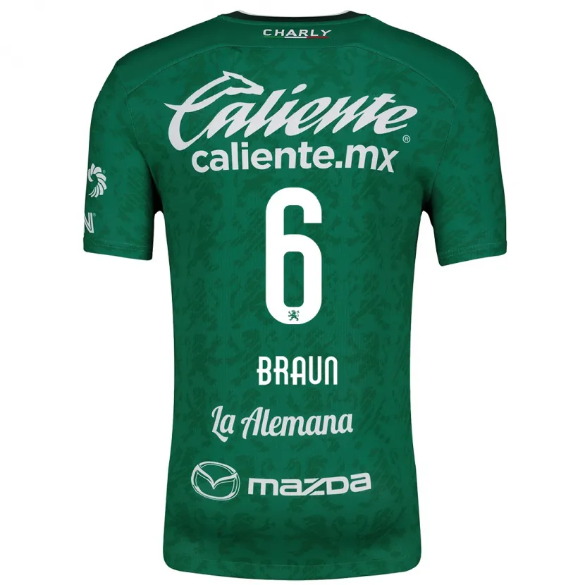 Danxen Bambino Maglia Sophia Braun #6 Verde Bianco Kit Gara Home 2024/25 Maglietta