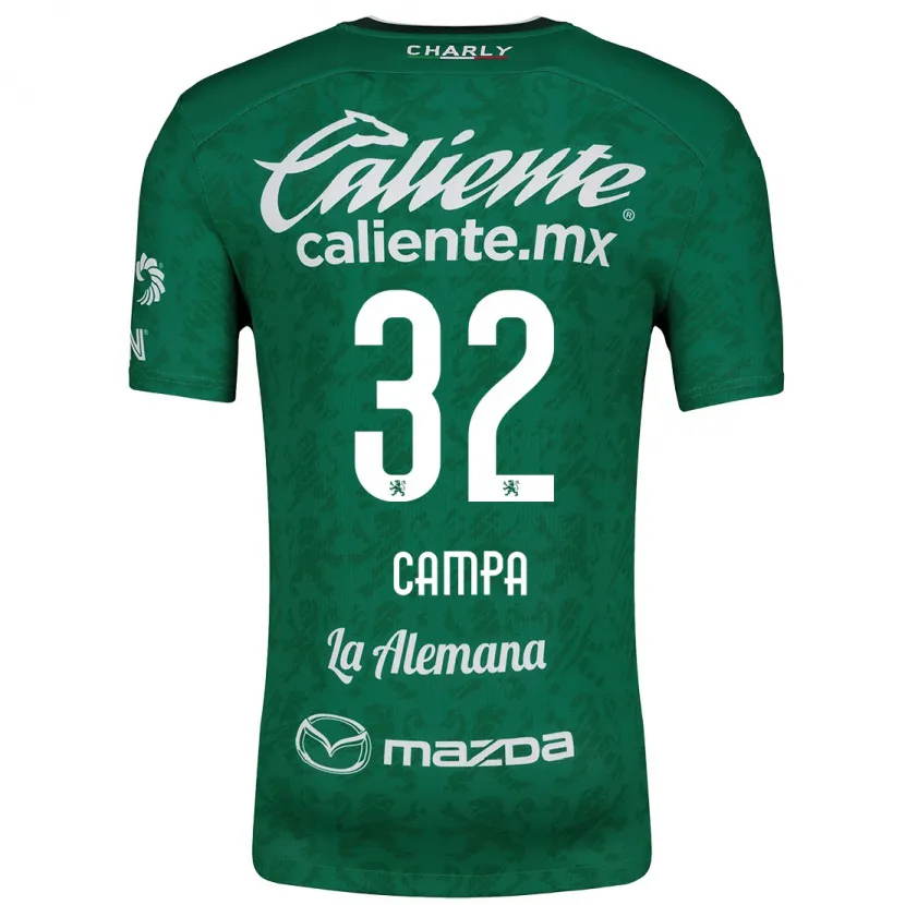 Danxen Bambino Maglia Ana Campa #32 Verde Bianco Kit Gara Home 2024/25 Maglietta