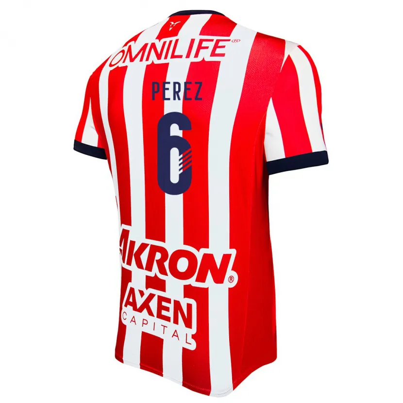 Danxen Bambino Maglia Pável Pérez #6 Rosso Bianco Blu Kit Gara Home 2024/25 Maglietta