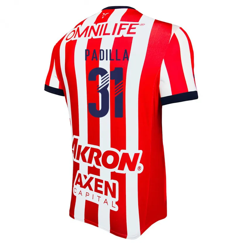 Danxen Bambino Maglia Yael Padilla #31 Rosso Bianco Blu Kit Gara Home 2024/25 Maglietta
